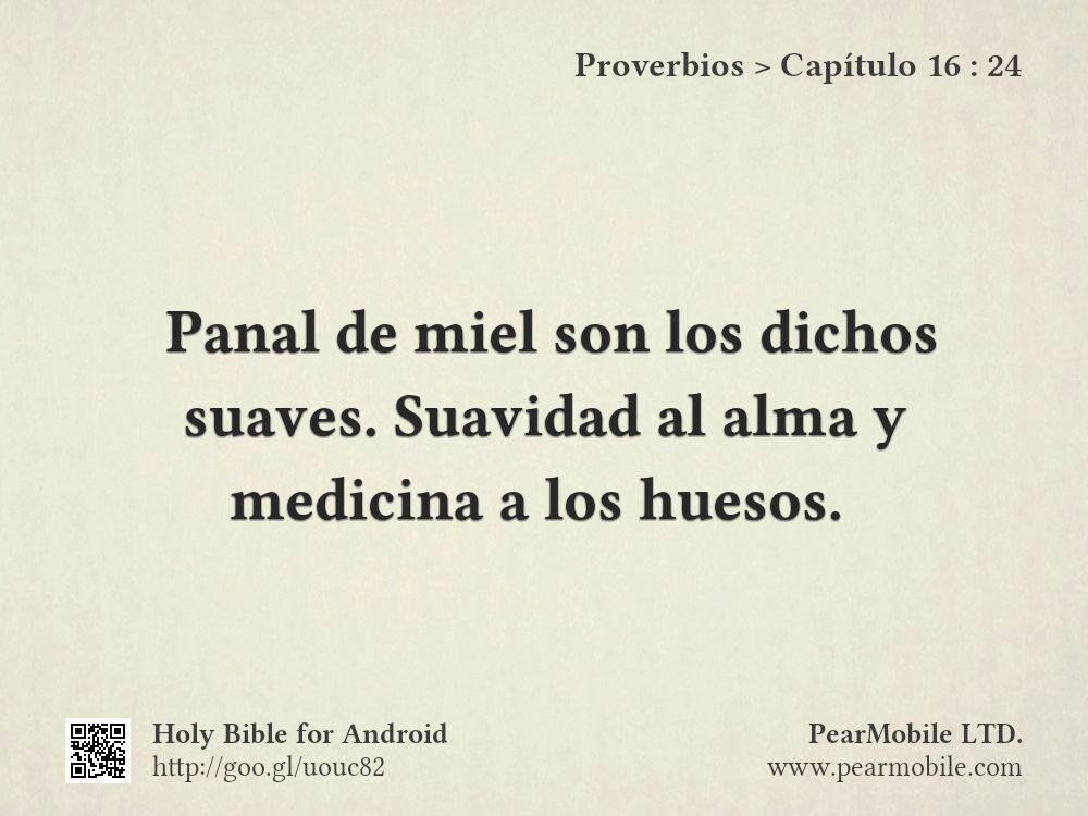 Proverbios, Capítulo 16:24